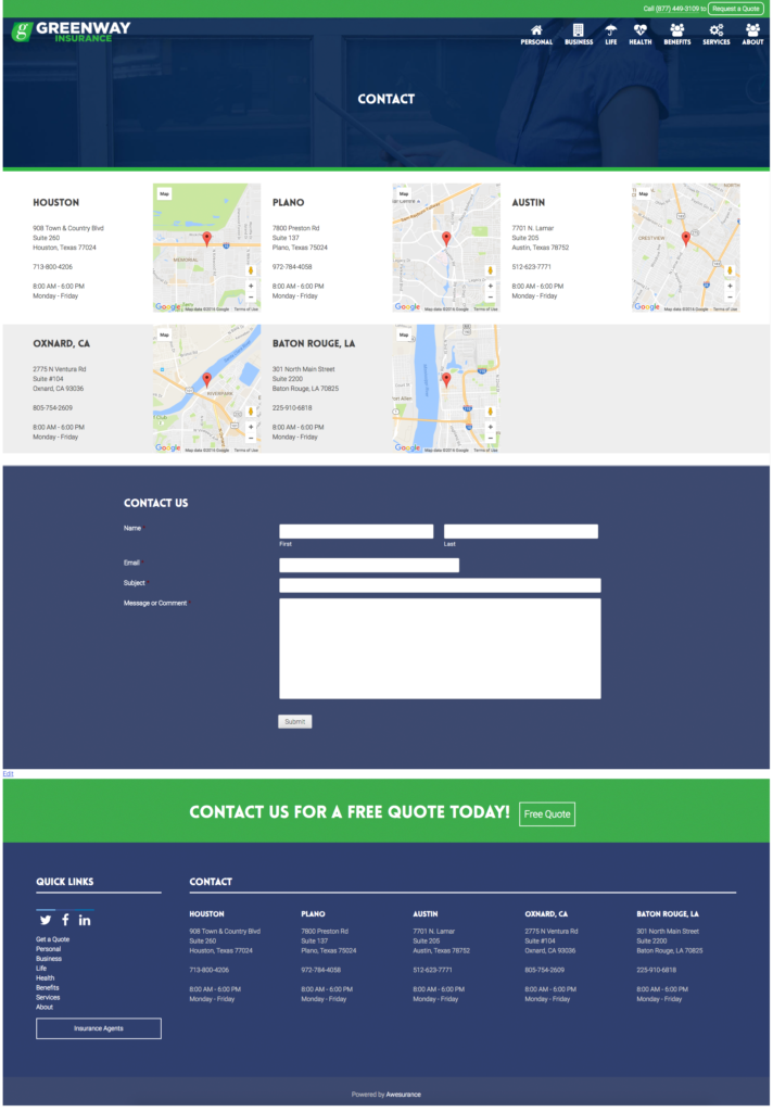 Greenway Insurance site Awesurance